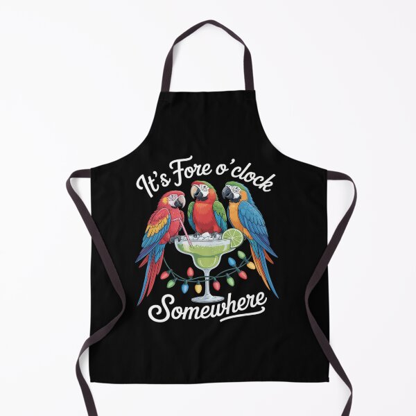 Item preview, It's Fore O'clock somewhere funny Parrot Summer Beach designed and sold by petrichorsworld.