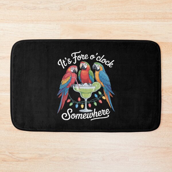 Item preview, It's Fore O'clock somewhere funny Parrot Summer Beach designed and sold by petrichorsworld.