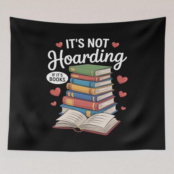 Item preview, It's Not Hoarding If It's Books Funny Literary Book Lovers designed and sold by petrichorsworld.