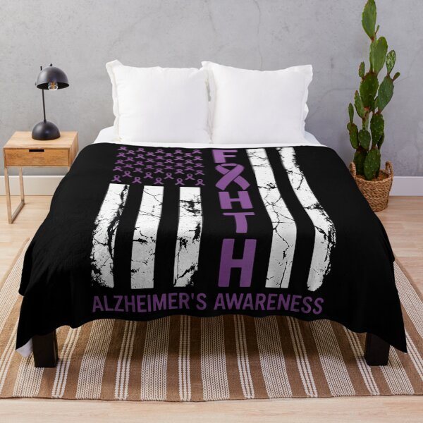 Item preview, Alzheimer's Awareness Month Day USA Flag Ribbon Purple designed and sold by Moon-Ape.