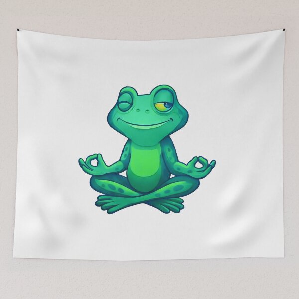 Item preview, Funny Frog Meditation  designed and sold by Bou-Jolyn.