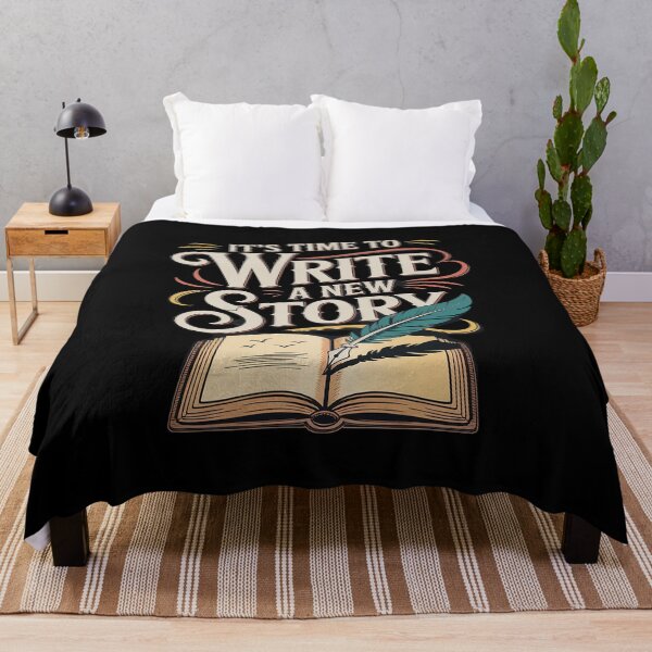 Item preview, It's Time To Write A New Story Author Write Productive designed and sold by petrichorsworld.