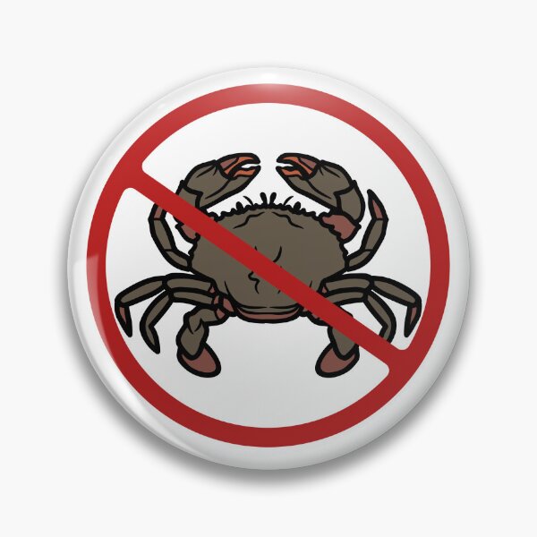 Item preview, Prohibited Crab, Sign, Signage, Crustacean, Novelty  designed and sold by AASparksDesigns.