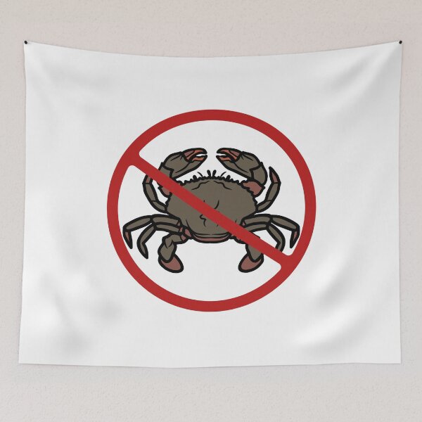 Item preview, Prohibited Crab, Sign, Signage, Crustacean, Novelty  designed and sold by AASparksDesigns.