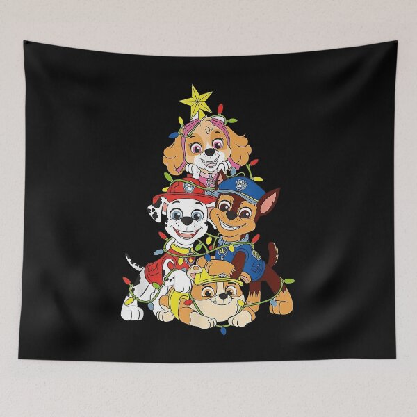 Item preview, Christmas Tree Cute Dogs Police Team Cartoon Art designed and sold by NOELMAURICIO.