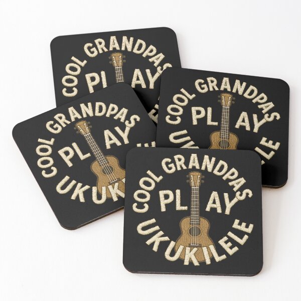 Item preview, Cool Grandpas Play Ukulele Funny Music Lover Retro Grandpa Guitar Design designed and sold by ArtDesignTp.