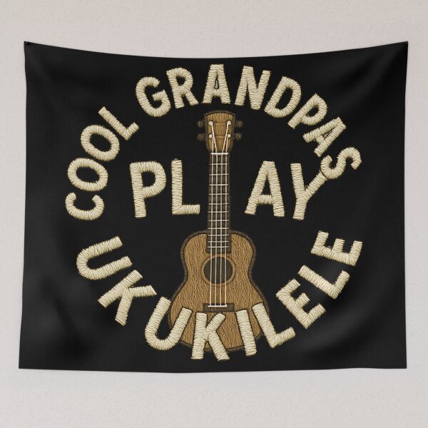Item preview, Cool Grandpas Play Ukulele Funny Music Lover Retro Grandpa Guitar Design designed and sold by ArtDesignTp.