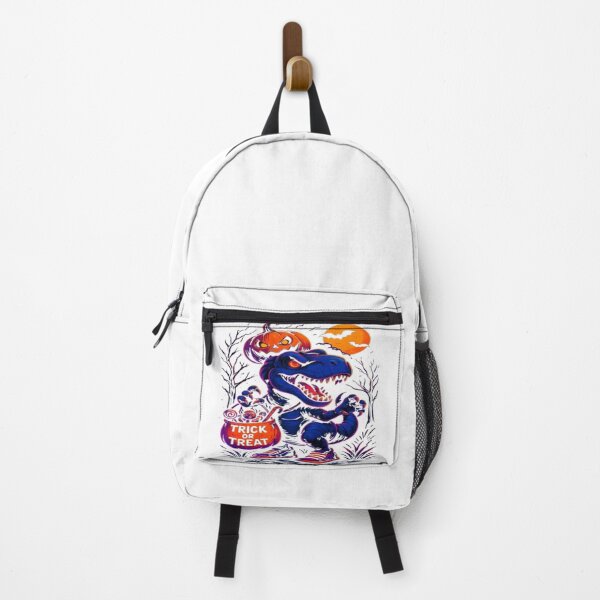 Item preview, Halloween Dino Trick or Treat – Neon Monster Art designed and sold by GlowAIDesigns.