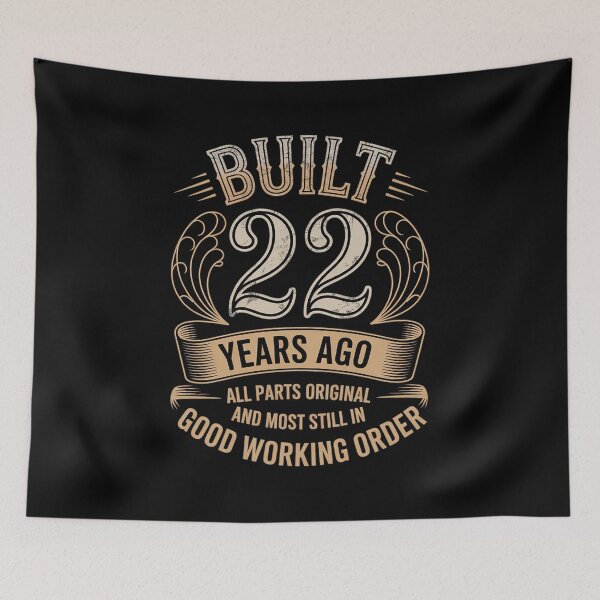 Item preview, Built 22 Years Ago - 22th Birthday  designed and sold by HuValverdeArt.