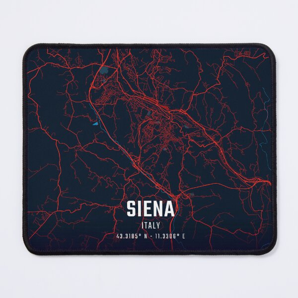 Item preview, Siena Red & Blue Minimalist Map designed and sold by HomeLivingCo.