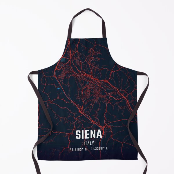 Item preview, Siena Red & Blue Minimalist Map designed and sold by HomeLivingCo.