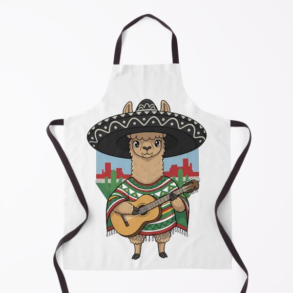 Item preview, Mexican Llama Guitar Sombrero Poncho designed and sold by k3rstman1.