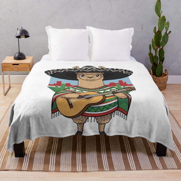 Item preview, Mexican Llama Guitar Sombrero Poncho designed and sold by k3rstman1.