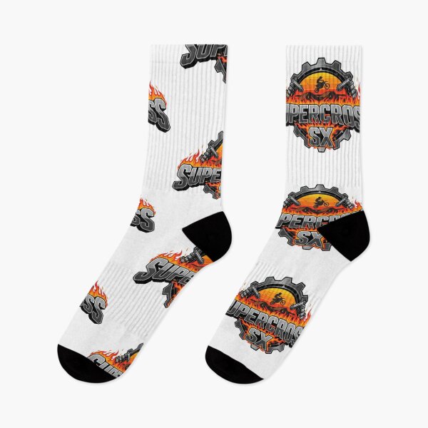 Item preview, Supercross SX Fuego Extremo Moto Rider Engranaje Logo Pista Carreras designed and sold by DibuHumor.