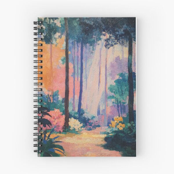 Item preview, Impressionistic forest path in bright colors designed and sold by ArtHouseNiklas.