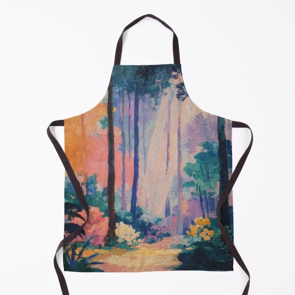 Item preview, Impressionistic forest path in bright colors designed and sold by ArtHouseNiklas.