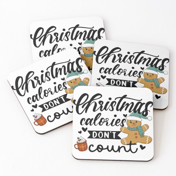 Item preview, Christmas Calories Don’t Count – Cute Christmas Quote designed and sold by Lorena Tiana.