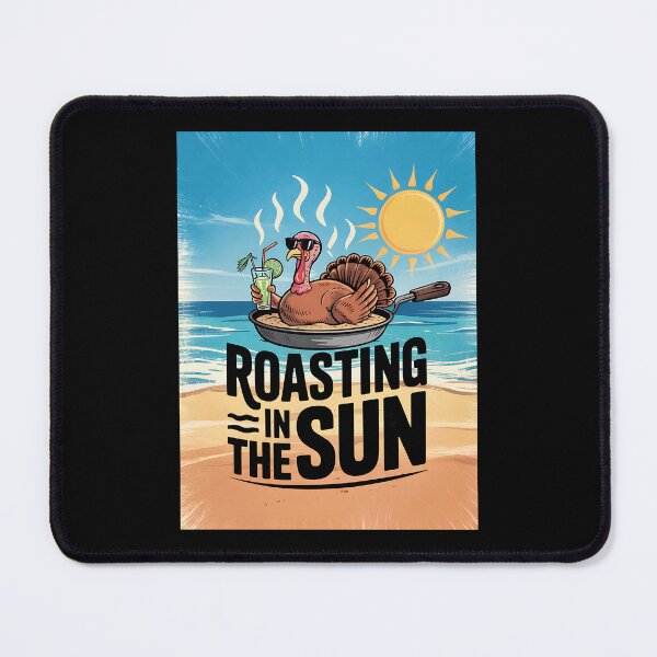 Item preview, Funny Thanksgiving Turkey Roasting Sun Beach Holiday Humor designed and sold by BakeryDozen.
