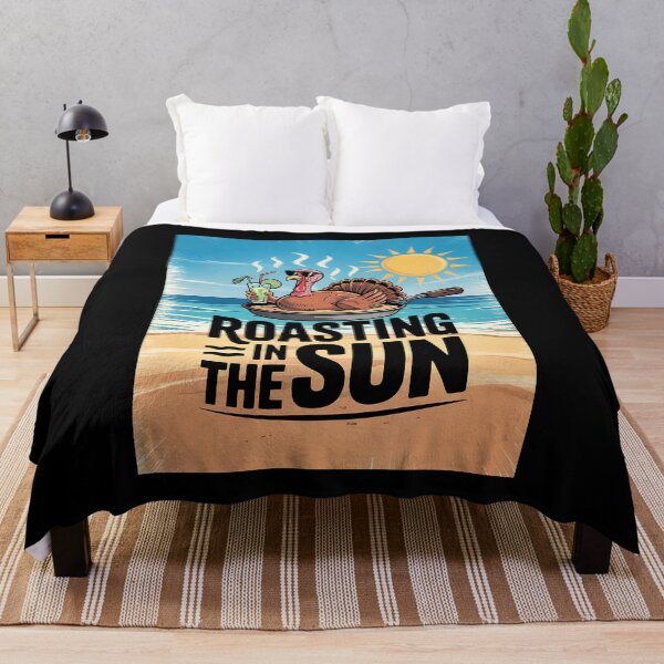 Item preview, Funny Thanksgiving Turkey Roasting Sun Beach Holiday Humor designed and sold by BakeryDozen.