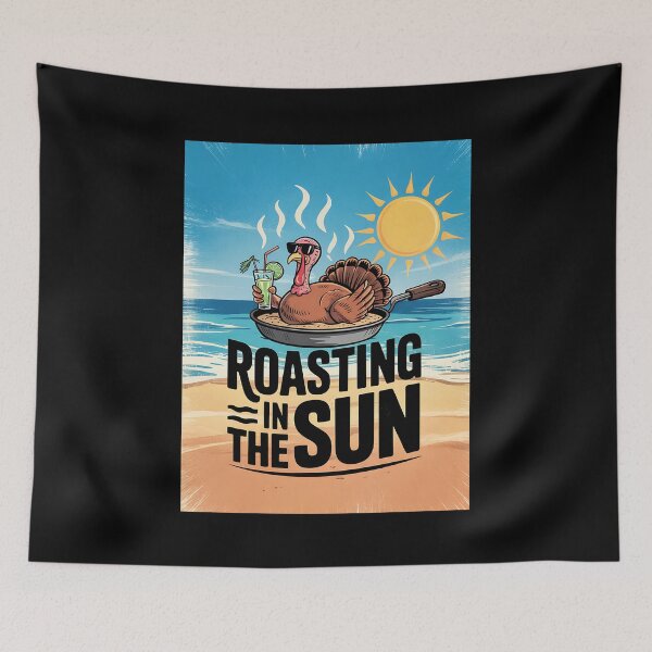 Item preview, Funny Thanksgiving Turkey Roasting Sun Beach Holiday Humor designed and sold by BakeryDozen.