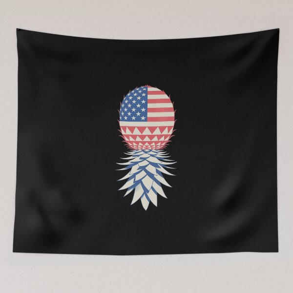 Item preview, July Patriotic Red White Blue Upside Down Pineapple Swinger designed and sold by KingsLife1994.