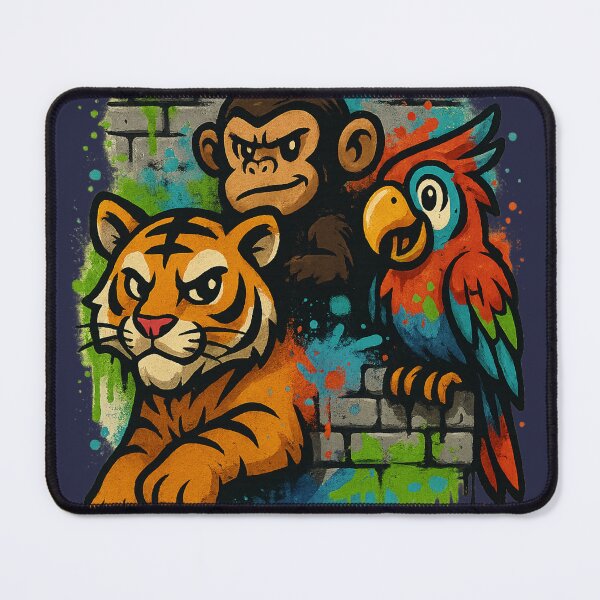 Item preview, Jungle Crew – Street Animal Squad Graffiti Tee ??? designed and sold by PastimeMastery.