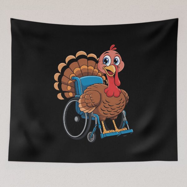 Item preview, Happy Turkey Costume in Wheelchair for Thanksgiving Lovers designed and sold by BakeryDozen.