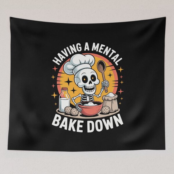 Item preview, Having A Mental Bake Down Mental Health Skeleton Meme designed and sold by VENOM0RIOT.