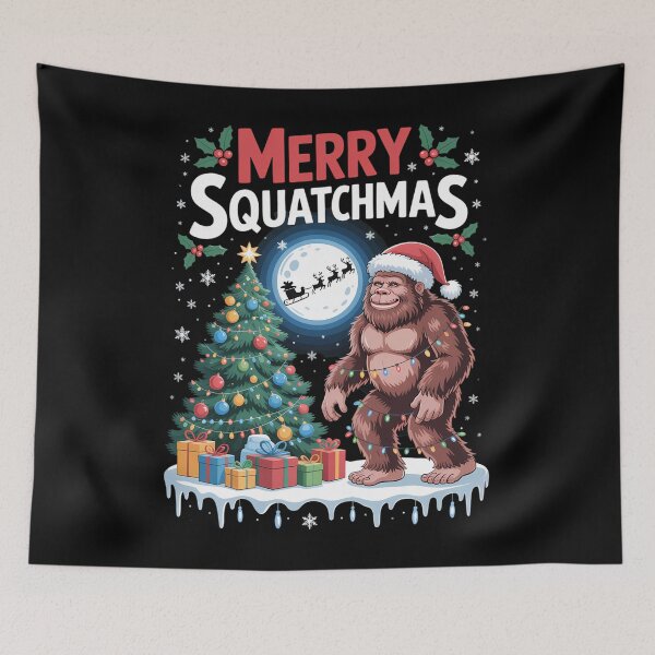 Item preview, Merry Squatchmas Christmas Tree Santa Bigfoot Sasquatch designed and sold by Bandikonsalez.