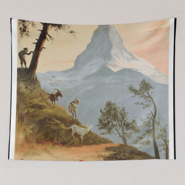 Item preview, Vintage Alps Travel Poster | Le Mont-Cervin Matterhorn | PLM Railway Art Nouveau | Swiss & Italian Alpine Adventure designed and sold by artofuniverse.