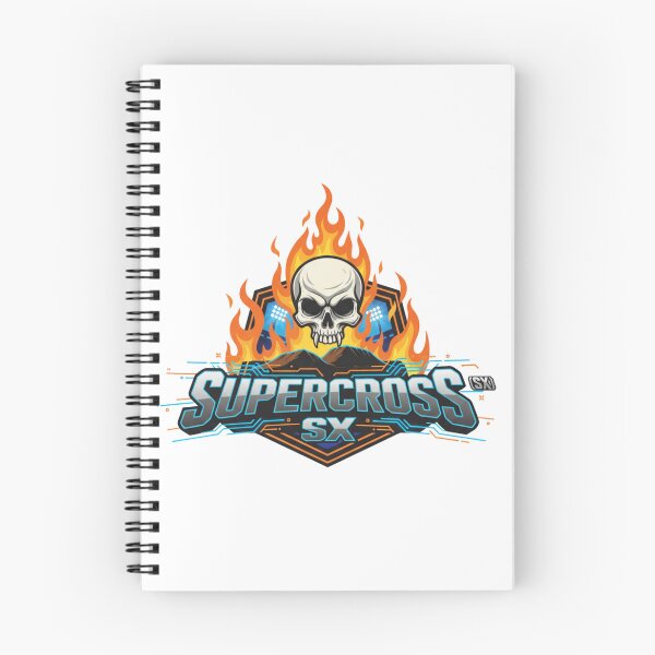 Item preview, Supercross SX Skull Fire Logo Skull Rider Extreme Neon designed and sold by DibuHumor.
