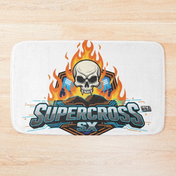 Item preview, Supercross SX Skull Fire Logo Skull Rider Extreme Neon designed and sold by DibuHumor.