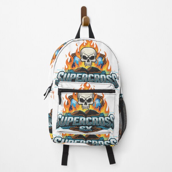 Item preview, Supercross SX Skull Fire Logo Skull Rider Extreme Neon designed and sold by DibuHumor.