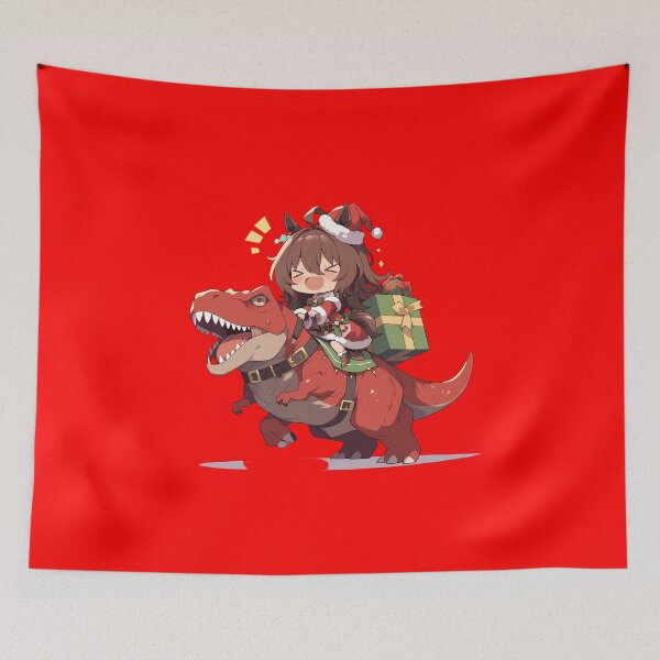 Item preview, Agnes Tachyon Uma Musume Pretty Derby Anime Girl Christmas Dinosaur Adventure designed and sold by TorbenKuhano.