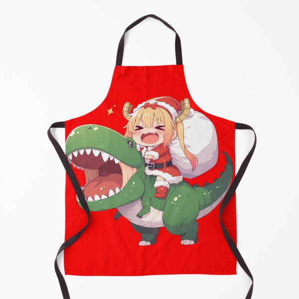 Item preview, Tohru Miss Kobayashi Dragon Maid Anime Girl Riding Christmas Dinosaur T-Rex Santa Claus designed and sold by TorbenKuhano.