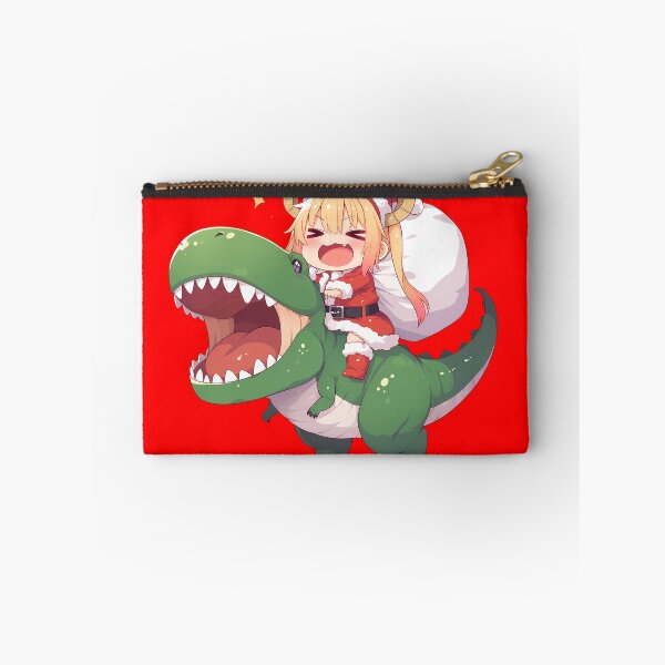 Item preview, Tohru Miss Kobayashi Dragon Maid Anime Girl Riding Christmas Dinosaur T-Rex Santa Claus designed and sold by TorbenKuhano.