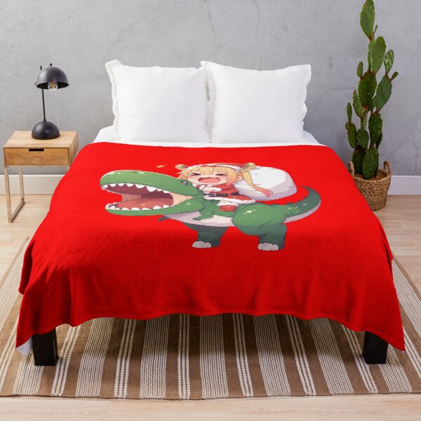 Item preview, Tohru Miss Kobayashi Dragon Maid Anime Girl Riding Christmas Dinosaur T-Rex Santa Claus designed and sold by TorbenKuhano.