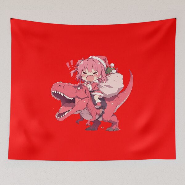 Item preview, Yui Yuigahama Santa Dinosaur Christmas Oregairu Anime Chibi Style designed and sold by TorbenKuhano.