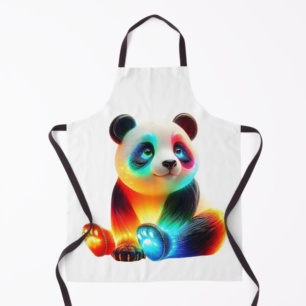 Item preview, Glowing Colorful Panda Art – Cute Neon Light Panda designed and sold by GloriousArtSKD.