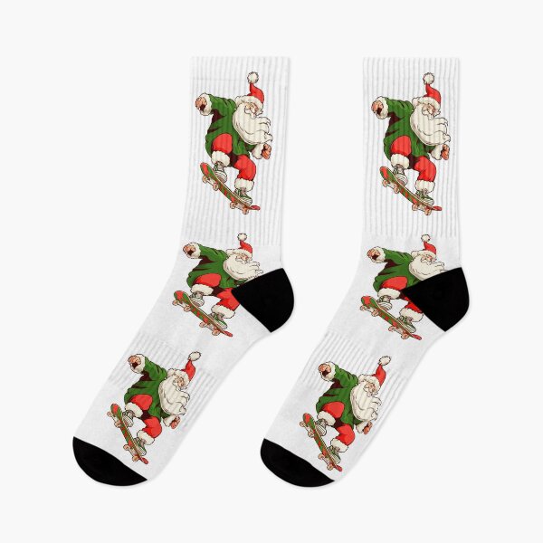 Item preview, Santa Skater on Skateboard – Cool Cartoon Christmas Design designed and sold by SleekLineSketches.