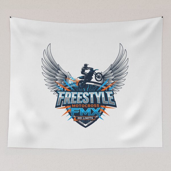 Item preview, ​Freestyle Motocross FMX Angel Wings Moto Rider Extreme No Limits designed and sold by DibuHumor.