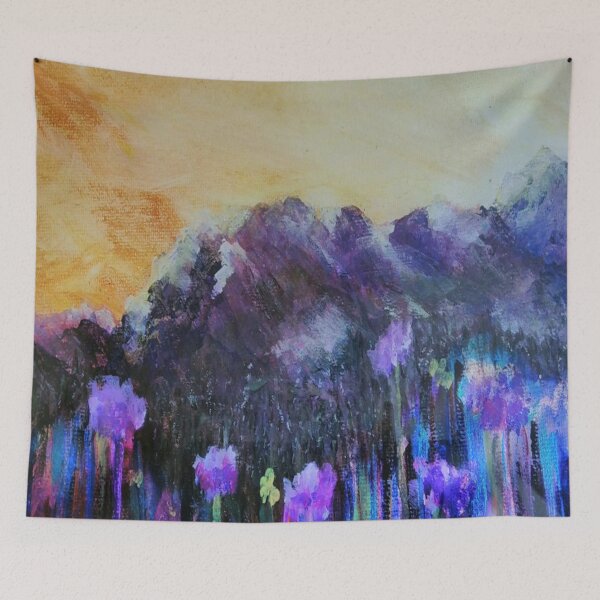 Item preview, fantasy mountains designed and sold by Jewelsforyou.