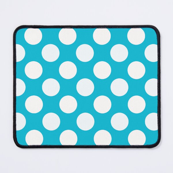 Item preview, White Large Polka dots on Aqua Blue designed and sold by POLKAIWERX.