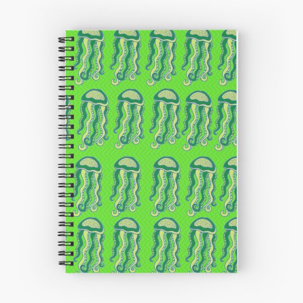 Item preview, Cute Jellyfish Pattern – Adorable Sea Creature Design on Green Background designed and sold by Cultradesign.