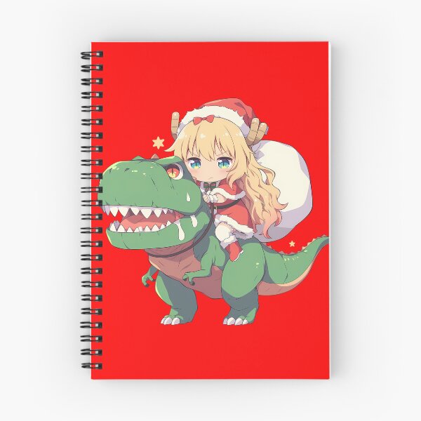 Item preview, Lucoa Miss Kobayashi Dragon Maid Anime Girl Riding Christmas Dinosaur T-Rex Santa Claus designed and sold by CarlosBender.