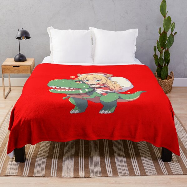 Item preview, Lucoa Miss Kobayashi Dragon Maid Anime Girl Riding Christmas Dinosaur T-Rex Santa Claus designed and sold by CarlosBender.