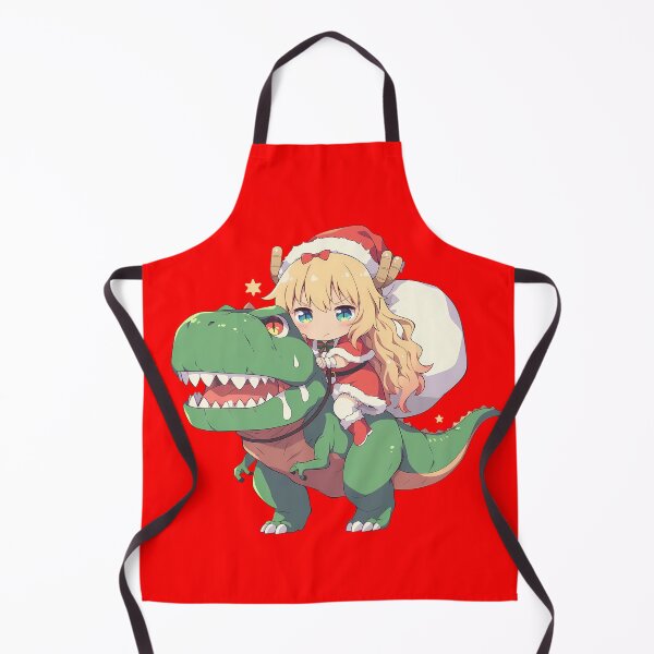 Item preview, Lucoa Miss Kobayashi Dragon Maid Anime Girl Riding Christmas Dinosaur T-Rex Santa Claus designed and sold by CarlosBender.