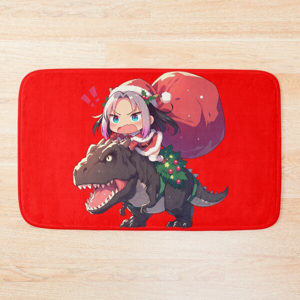 Item preview, Elma Miss Kobayashi Dragon Maid Anime Girl Riding Christmas Dinosaur T-Rex Santa Claus designed and sold by CarlosBender.