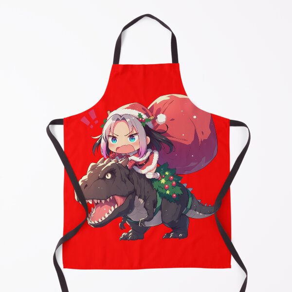 Item preview, Elma Miss Kobayashi Dragon Maid Anime Girl Riding Christmas Dinosaur T-Rex Santa Claus designed and sold by CarlosBender.