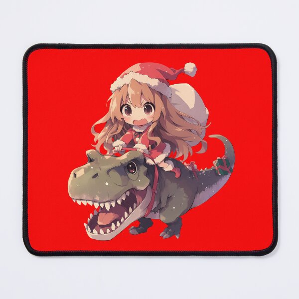 Item preview, Minori Kushieda Santa Dinosaur Christmas Toradora Anime Chibi Style designed and sold by CarlosBender.